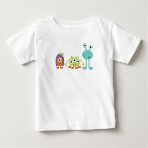 Camiseta Para Bebê Aliens espaciais Baby T-Shirt