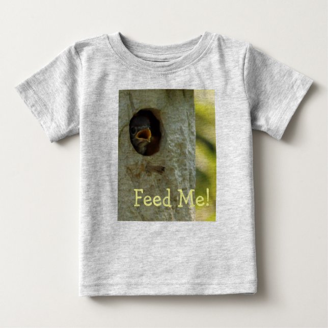 Camiseta Para Bebê Alimente-me Baby Creeper (Frente)