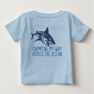 Camiseta Para Bebê ALIMENTE-ME Camiseta do Bebê Tubarão Feroz