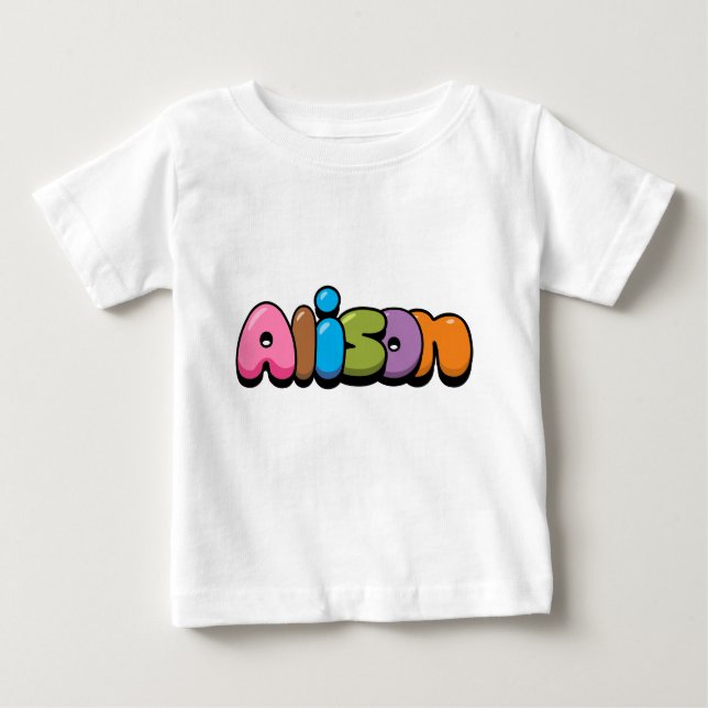 Camiseta Para Bebê Alison (Frente)