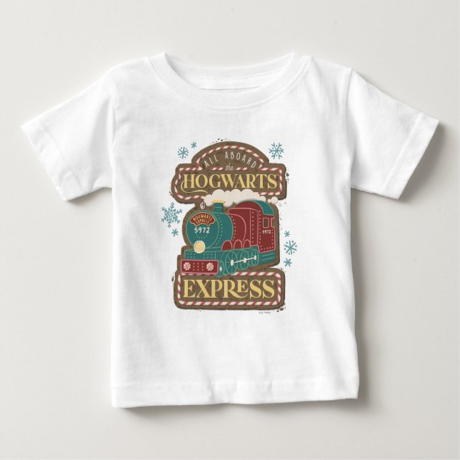 Camiseta Para Bebê All Aboard the HOGWARTS™ Express Christmas Cookie (Frente)