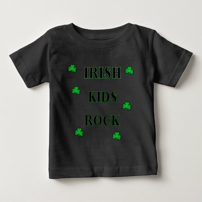 Camiseta Para Bebê All Irish Kids Rock (Frente)