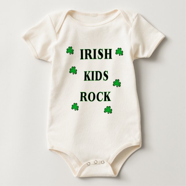 Camiseta Para Bebê All Irish Kids Rock (Frente)