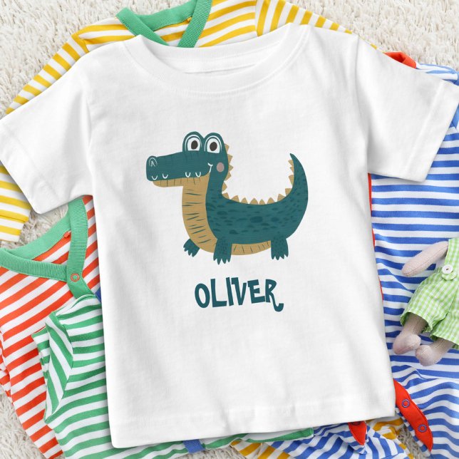 Camiseta Para Bebê Alligador De Bebês Cute Funny Personalizado (Criador carregado)