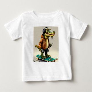 Camiseta Para Bebê "Alligators Sunning: A Slice of Florida Life"