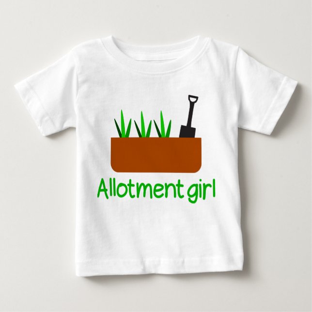 Camiseta Para Bebê allotment girl (Frente)