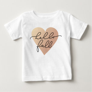 Camiseta Para Bebê Alô, Fall Love Heart
