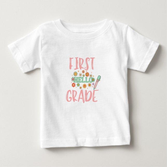 Camiseta Para Bebê Alô Primeiro Grau (Frente)