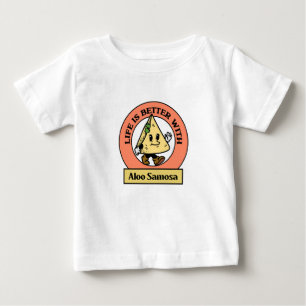 Camiseta Para Bebê Alo Samosa T-Shirt