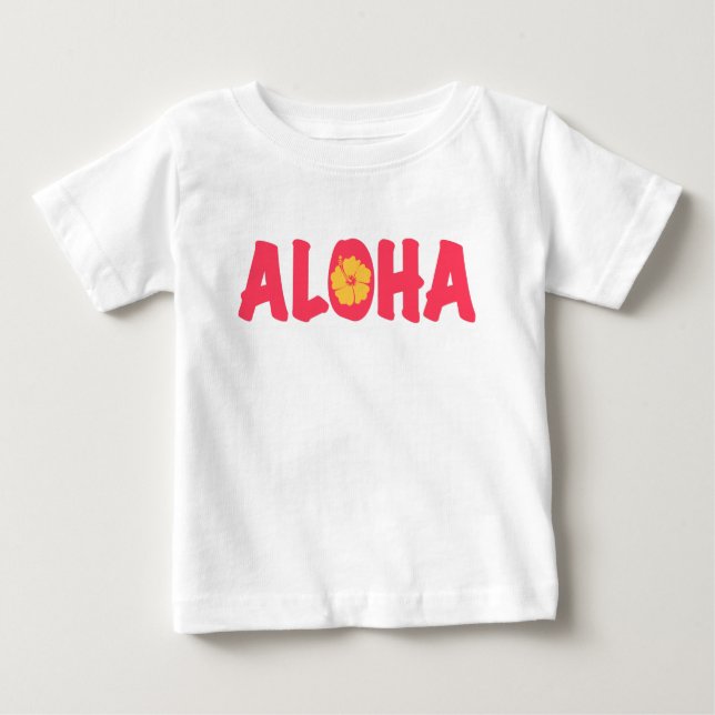Camiseta Para Bebê Aloha Baby T-Shirt (Frente)