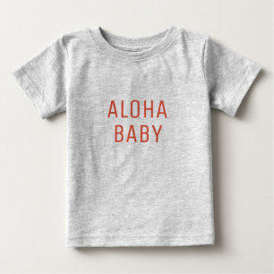 Camiseta Para Bebê Aloha design de texto do bebê