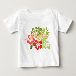Camiseta Para Bebê Aloha Hibiscus