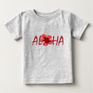 Camiseta Para Bebê Aloha hibiscus babá
