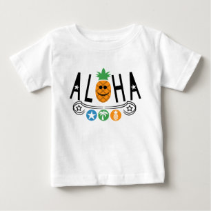 Camiseta Para Bebê Aloha Pineapple Design - Baby Fine Jersey T-Shirt