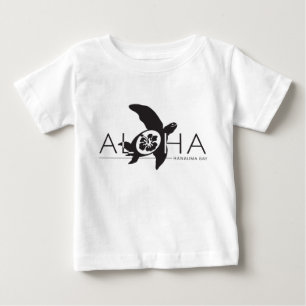 Camiseta Para Bebê Aloha - tartaruga de Havaí