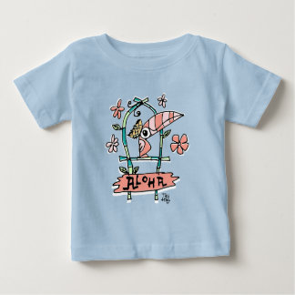 Camiseta Para Bebê Aloha Tiki Bird Shirt