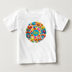 Camiseta Para Bebê "Alphabet Carousel"