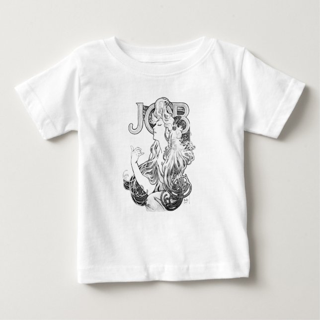 Camiseta Para Bebê Alphonse Mucha JOB ISOGS (Frente)