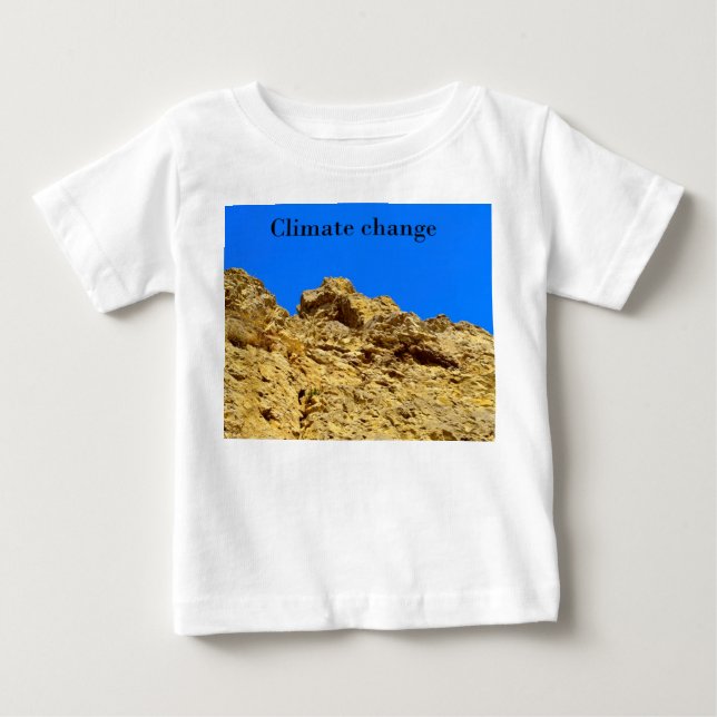 Camiseta Para Bebê Alterações climáticas cuidam do ambiente (Frente)