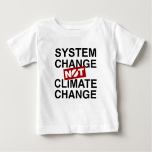 Camiseta Para Bebê Alterações do sistema não alterações climáti