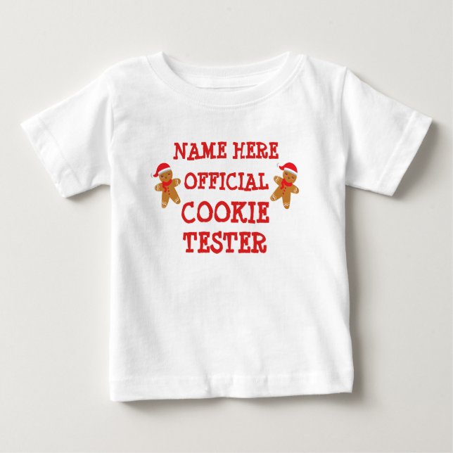 Camiseta Para Bebê Alterar TODO TEXTO adicionar Nome Escritor de Cook (Frente)