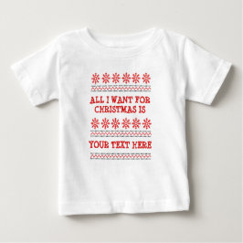 Camiseta Para Bebê Alterar TODO TEXTO adicionar nome Funny Christmas 