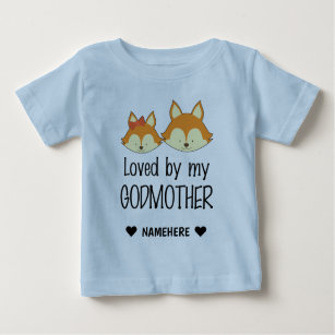 Camiseta Para Bebê Amado Pela Minha Madrinha