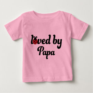 Camiseta Para Bebê Amado pelo presente da papá