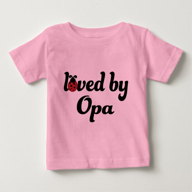 Camiseta Para Bebê Amado pelo presente de Opa (Frente)