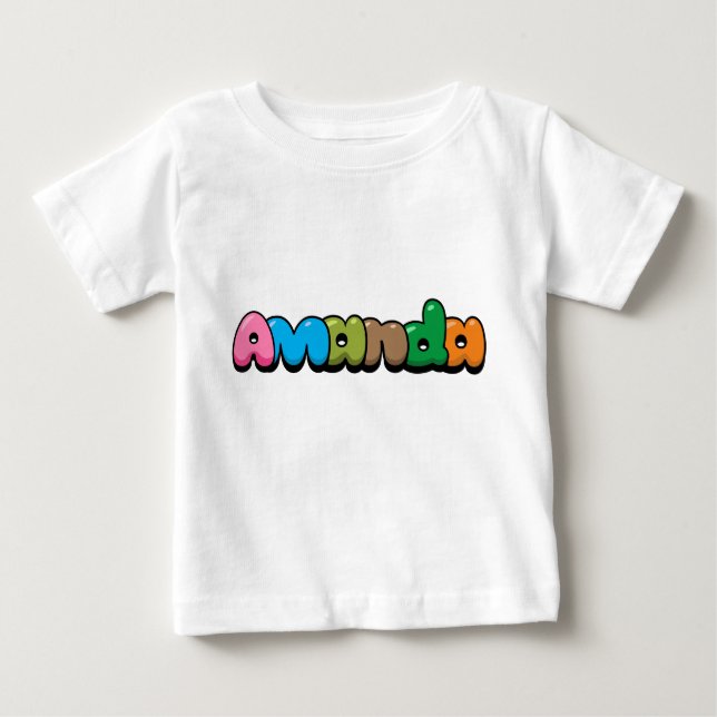 Camiseta Para Bebê Amanda (Frente)