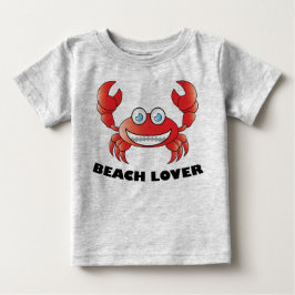 Camiseta Para Bebê Amante da Praia - T-Shirt de Jersey Fino Baby