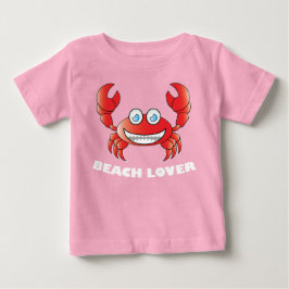 Camiseta Para Bebê Amante da Praia - T-Shirt de Jersey Fino Baby