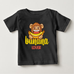 Camiseta Para Bebê Amante das bananas
