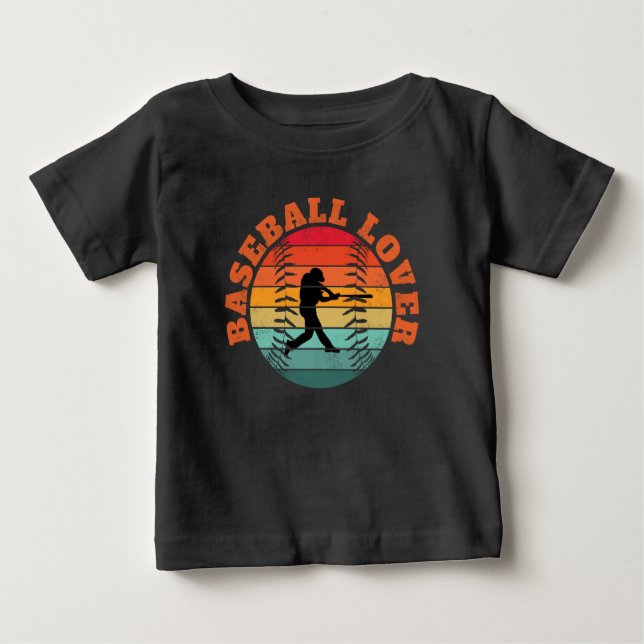 Camiseta Para Bebê Amante de Beisebol (Frente)