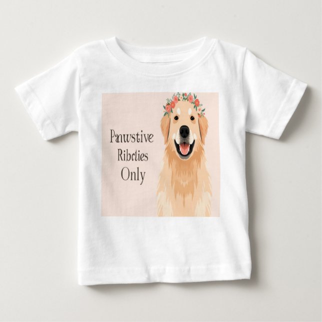 Camiseta Para Bebê amante de cachorro (Frente)