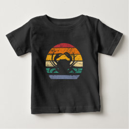 Camiseta Para Bebê Amante de Caranguejo Vintage Caranguejo Engraçado