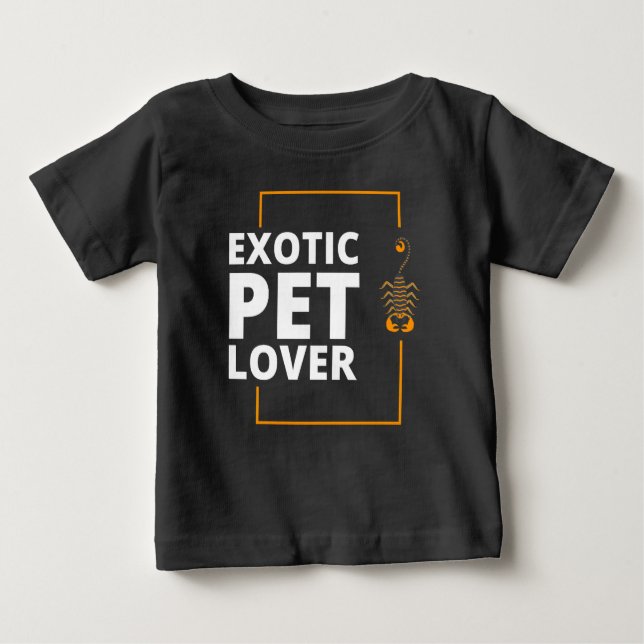 Camiseta Para Bebê Amante de estimação exótica (Frente)