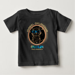 Camiseta Para Bebê Amante de Gatos Eclipse Total do Sol Idabel Oklaho