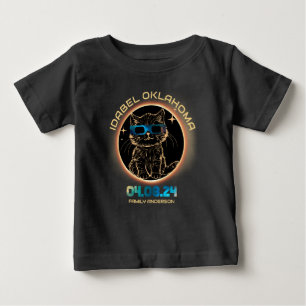 Camiseta Para Bebê Amante de Gatos Eclipse Total do Sol Idabel Oklaho