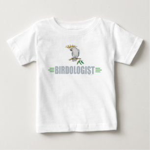 Camiseta Para Bebê Amante de Pássaros Humorístico Cacatua