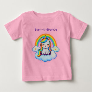 Camiseta Para Bebê Amante de Unicórnio Mágico - Algodão