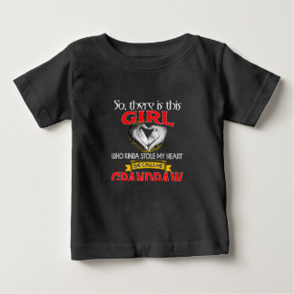 Camiseta Para Bebê Amante do Vovô| Essa Garota Gosta do Vovô