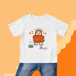 Camiseta Para Bebê Amante engraçado de música corporal
