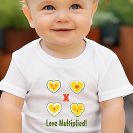 Camiseta Para Bebê Amar Corações Multiplicados de Apple
