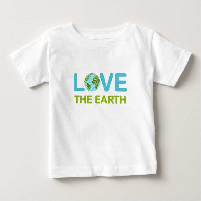 Camiseta Para Bebê Amar o Dia da Terra (Frente)