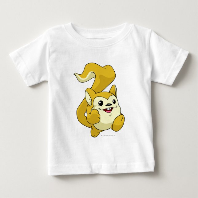 Camiseta Para Bebê Amarelo de Meerca (Frente)