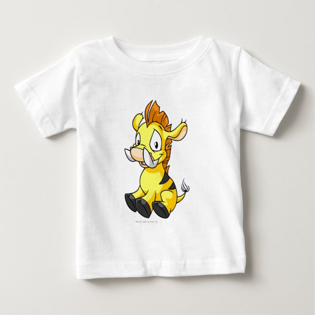 Camiseta Para Bebê Amarelo de Moehog (Frente)
