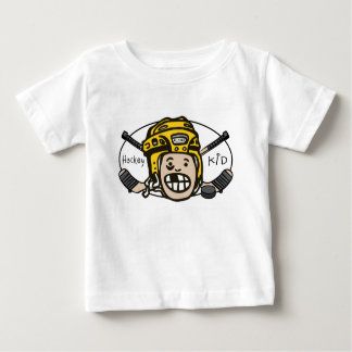 Camiseta Para Bebê Amarelo do miúdo do hóquei