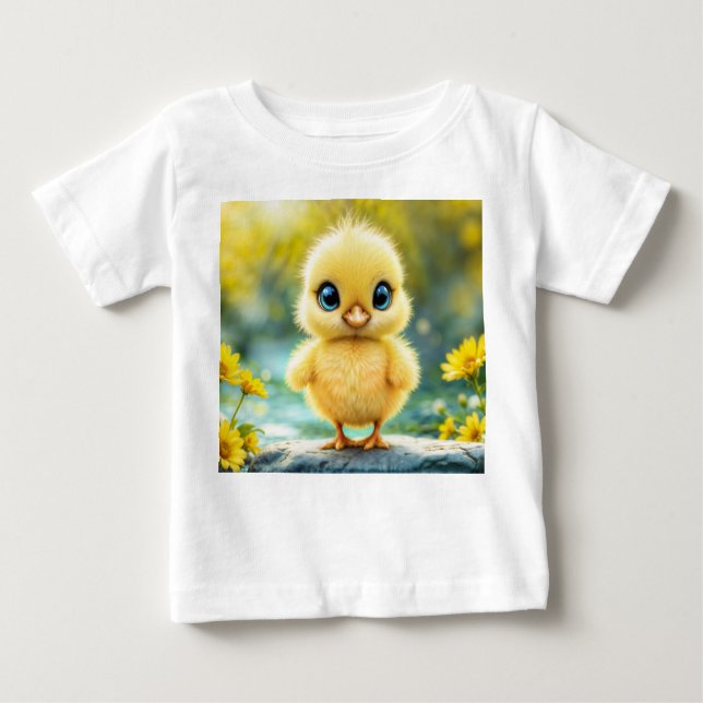 Camiseta Para Bebê Amarelo sunshor azul-de-galinha-acinzentada - páss (Frente)