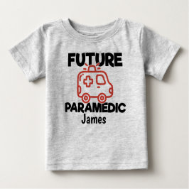 Camiseta Para Bebê Ambulância Personalizada Paramedica Futura